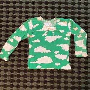One of a kind ‘70's Girl’s (4-6 yr old) long sleeve cotton knit "Cloud" shirt